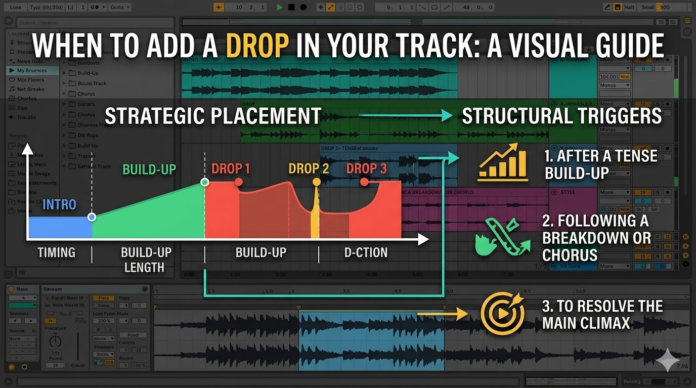 when should you add a drop in a track